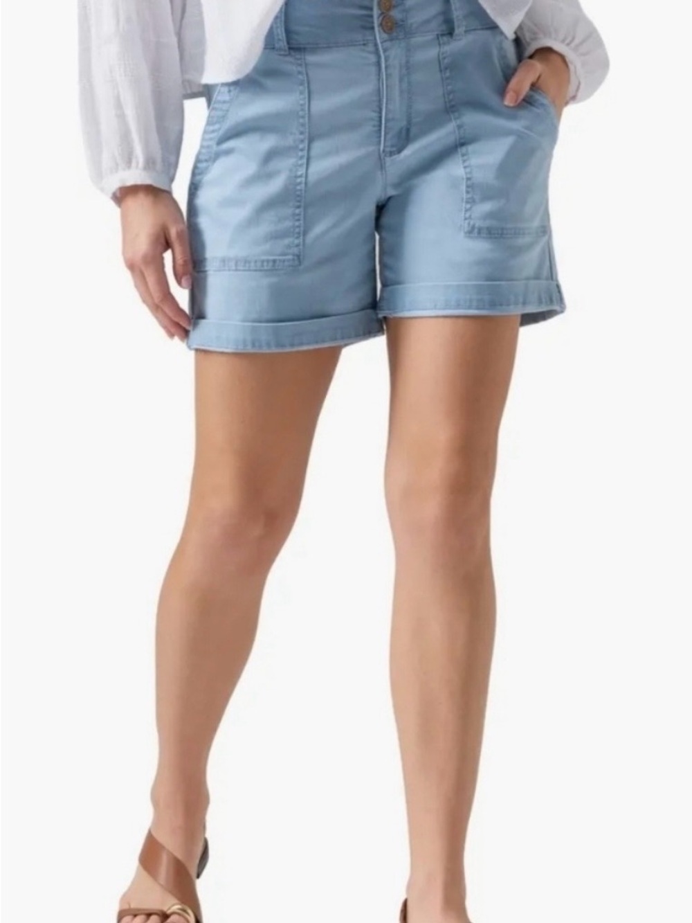 Sanctuary Light Blue Denim Women's Utility Shorts